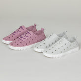 Cut-Out Paw Print Casual Sneakers - Aaria Tees