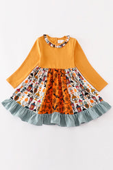 Platinum Yellow halloween twirl dress - Aaria Tees