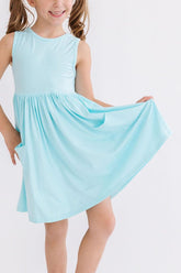 Aqua Tank Pocket Twirl Dress - Aaria Tees