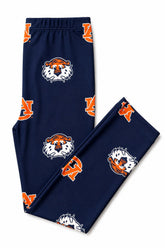 Auburn Blue Aubie Leggings - Aaria Tees