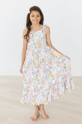 Autumn Breeze Ruffle Maxi Dress - Aaria Tees