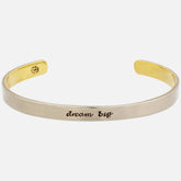 Dream Big Mixed Metals Cuff Bracelet - Aaria Tees