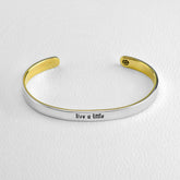 Live A Little Mixed Metals Cuff Bracelet - Aaria Tees