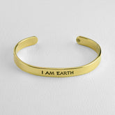 I Am Earth Water Air Fire Astrology Brass Cuff Bracelet - Aaria Tees