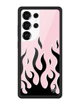 Flames | Pink & Black Samsung Galaxy Case - Aaria Tees