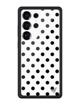 Polka Dot | White and Black Samsung Galaxy Case - Aaria Tees