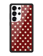 Polka Dot | Burgundy and Cream Samsung Galaxy Case - Aaria Tees