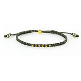 Charcoal Gray Woven Adjustable Bracelet - Aaria Tees