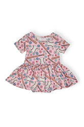 Batter Up S/S Twirl Bodysuit - Aaria Tees