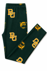 Baylor Green Bear Leggings - Aaria Tees