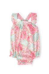 Beach Daze Ruffle Cross Back Romper - Aaria Tees