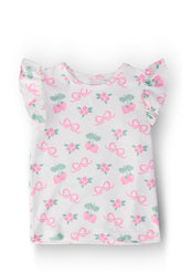 Berries & Bows S/S Ruffle Tee - Aaria Tees
