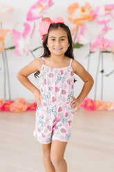 Berry Picnic Strappy Play Romper - Aaria Tees