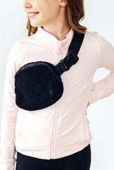 Black Fleece Belt Bag - Aaria Tees