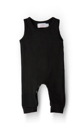 Black Tank One-Piece Jogger - Aaria Tees