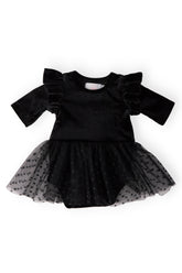 Black Velvet Tutu Bodysuit - Aaria Tees
