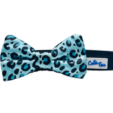 Blue Cheetah Print Dog Bow Tie - Aaria Tees
