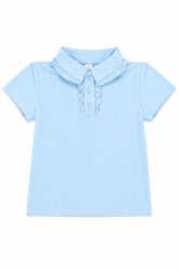 Bluebird S/S Ruffle Polo - Aaria Tees