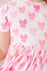 Bow Beauty S/S Pocket Twirl Dress - Aaria Tees