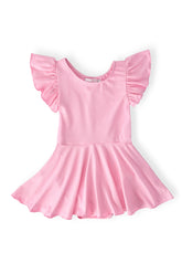 Bubblegum Pink S/S Twirl Leotard - Aaria Tees