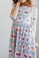 Butterfly Effect 3/4 Sleeve Pocket Twirl Dress - Aaria Tees