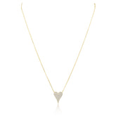 Sara Pave Heart Necklace - Aaria Tees