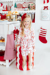 Candy Cane Lane L/S Pocket Twirl Dress - Aaria Tees