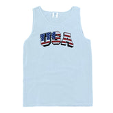 USA Flag Lettering (Front) - Aaria Tees