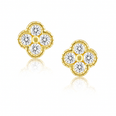 Gracie CZ Clover Studs - Aaria Tees