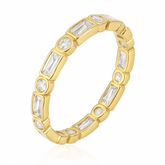 Aimee CZ Bezel Ring - Aaria Tees
