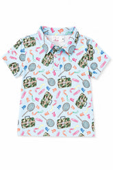 Boys Fishing Snacks S/S Polo - Aaria Tees