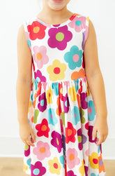 Cheerful Blooms Tank Twirl Dress - Aaria Tees