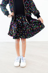 Confetti Velvet Sequin Twirl Skort - Aaria Tees