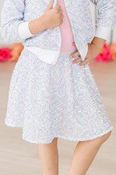 Cotton Candy Sequin Twirl Skort - Aaria Tees