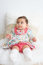 Platinum floral print baby girl set - Aaria Tees