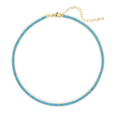 Chloe Tennis Choker - Turquoise - Aaria Tees