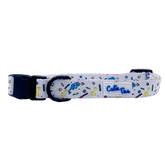Dino Doggy White Dog Collar - Aaria Tees