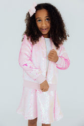 Diva Pink Flip Sequin Jacket - Aaria Tees