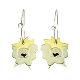 Dancing Lamb Mixed Metals Hoop Earrings - Aaria Tees