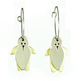 Dancing Penguins Mixed Metal Earrings - Aaria Tees