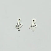 Treble Clef Sterling Silver Earrings - Aaria Tees