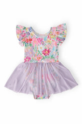 Field of Flowers S/S Twirl Leotard - Aaria Tees