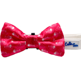 Fish Bone Red Dog Bow Tie - Aaria Tees