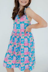 Flock Star Ruffle Cross Back Dress - Aaria Tees
