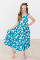 Floral Breeze Ruffle Maxi Dress - Aaria Tees