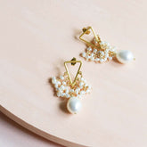Pearl Fringe Earrings - Aaria Tees