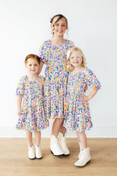 Garden Groove Smocked Ruffle Dress - Aaria Tees