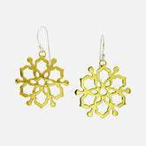 Moroccan Mandala Brass Earrings - Aaria Tees