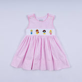 Pink princess hand smocked plaid dress - Aaria Tees