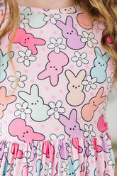 Hangin with my Peeps 3/4 Sleeve Pocket Twirl Dress - Aaria Tees